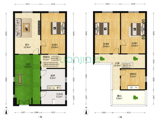 许昌土地局住宅楼 3室1厅1卫 141平方