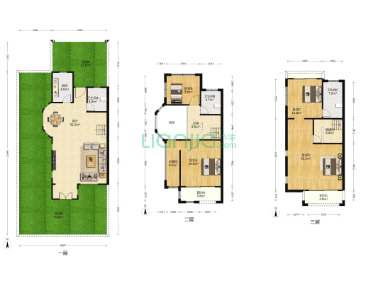 佳兆业水岸新都西区 4室1厅3卫 206平方