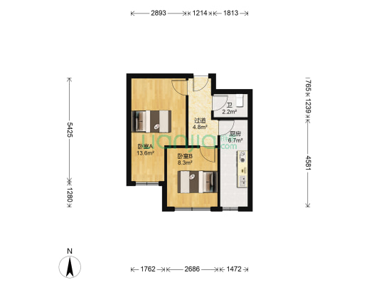 吉森春城 2室0厅1卫 58平方