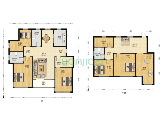 久盛花园 6室2厅3卫 240平方