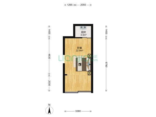 万林名都城 1室0厅0卫 30平方