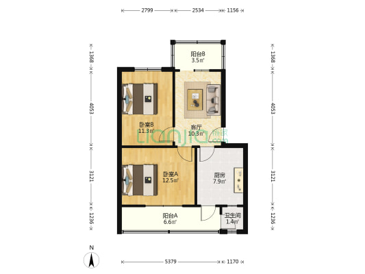 城南小院 2室1厅1卫 41平方