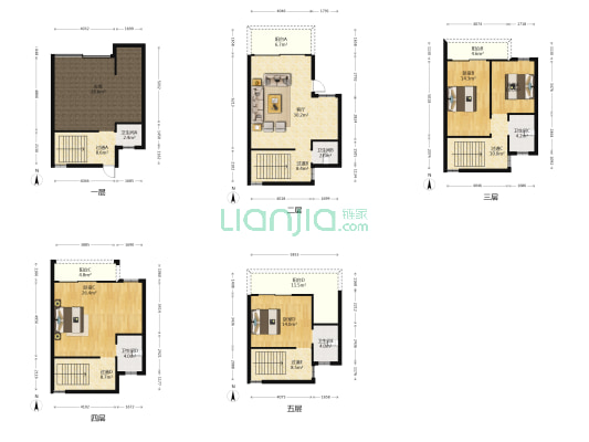 龍基雅墅 4室1厅5卫 229平方