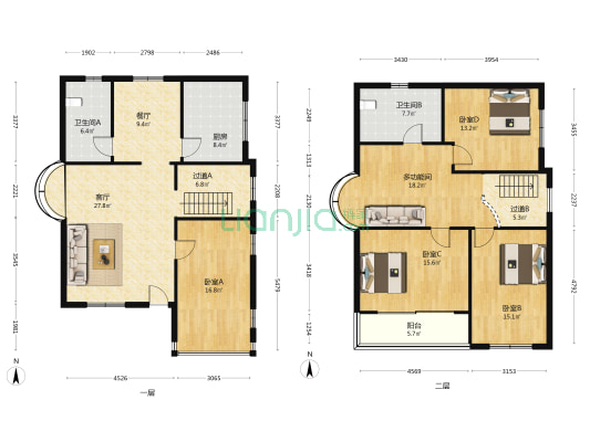 宝宸花园 5室2厅2卫 183平方