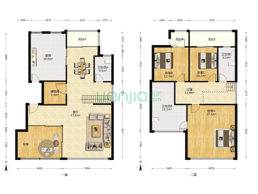 墅外金柳湾 4室1厅3卫 242平方