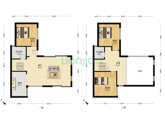 远洋公园青岚 3室1厅2卫 112平方