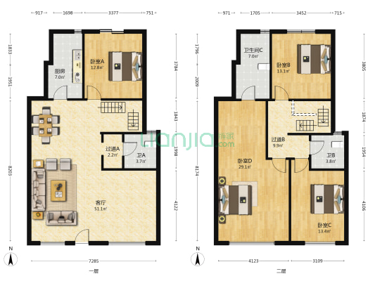 保利温莎郡 4室1厅3卫 179平方