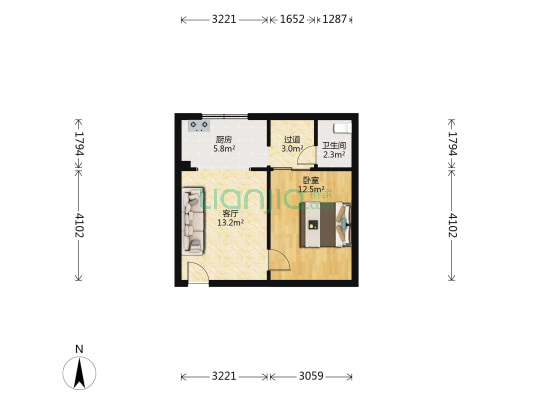 菊园 1室1厅1卫 0平方
