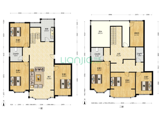 涵乐园 6室1厅3卫 261平方