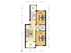 六十七处南北通透小两居满五唯一税费低-涿州六十七处家属楼户型图