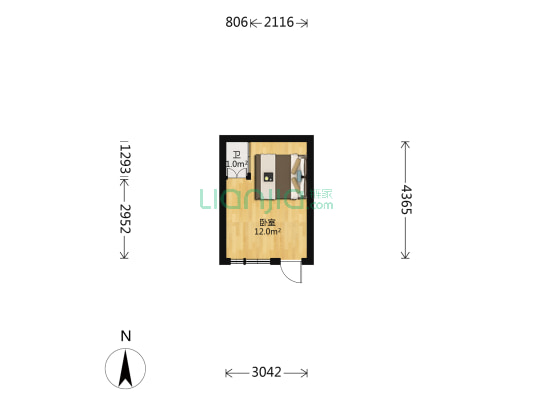 景丽巷 1室0厅1卫 14平方