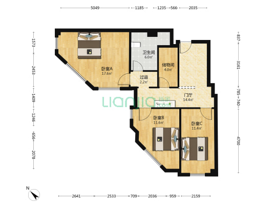 龙熙公馆 3室0厅1卫 109平方