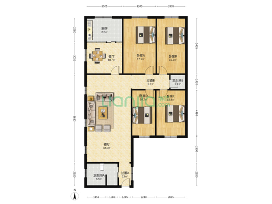 火药局巷22 4室2厅2卫 159平方