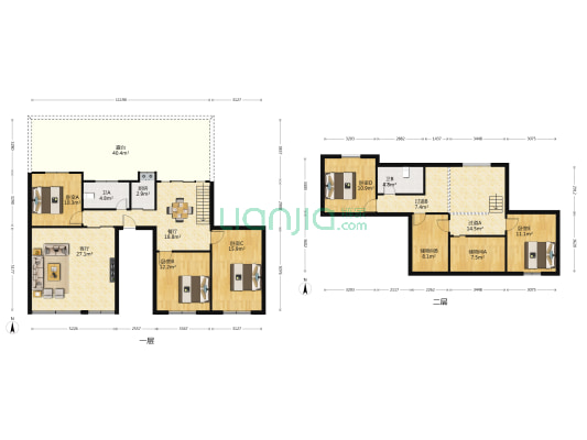 德政园聚心苑 5室2厅2卫 118平方