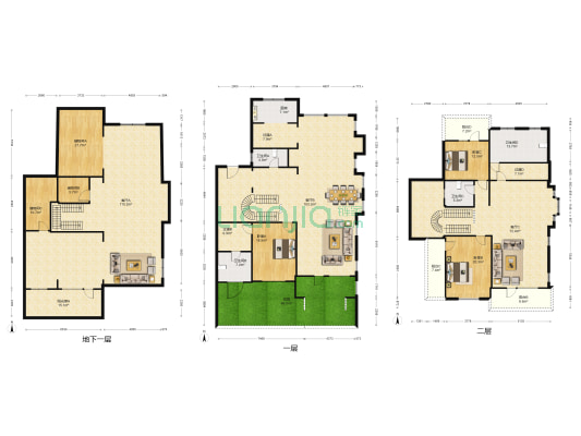 潮白河孔雀城伯顿庄园 3室3厅4卫 337平方