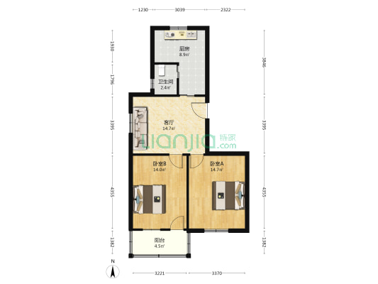 通榆新村五区 2室1厅1卫 74平方