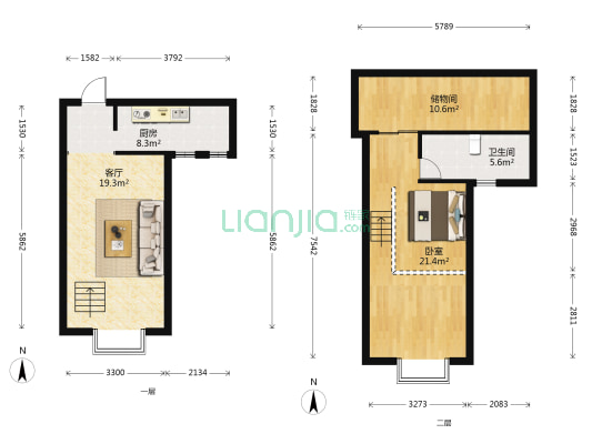 甲壳城市 1室1厅1卫 41平方