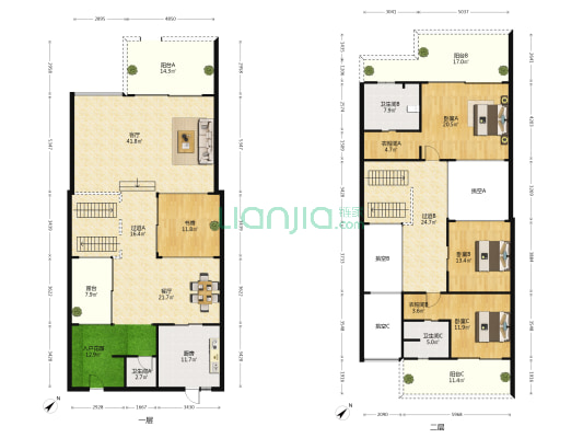 华发世纪城一期 4室2厅3卫 390平方
