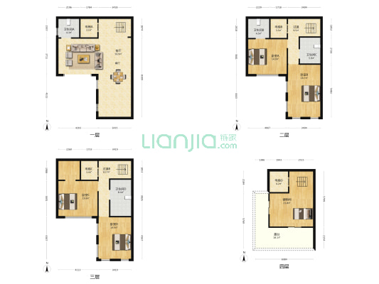 泰禾桂山院子 4室1厅4卫 96平方