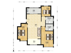 樾府国际 精装大三居 三叶草户型 中高楼层 一站西三环-涿州中国铁建樾府国际户型图