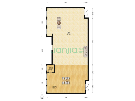 蓝海金融中心 1室1厅0卫 249平方