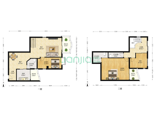 新鸿花园二期 3室2厅3卫 174平方