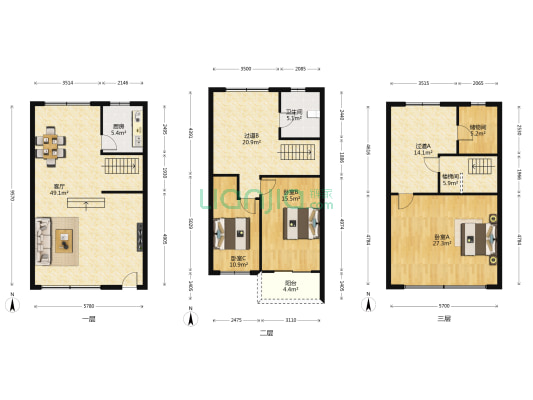 长泰豪园 3室1厅1卫 243平方