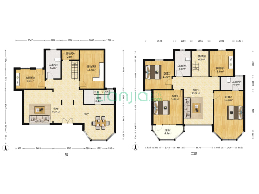 兰宝苑 3室2厅3卫 224平方