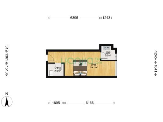 永缘城市交响 1室0厅1卫 36平方
