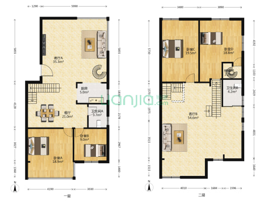 黔春路80号 4室3厅2卫 145平方