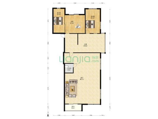 凰屿村综合楼 3室1厅1卫 200平方