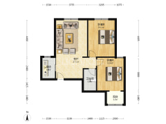 户型方正，中上楼层，采光好，小区环境好-涿州宏远景园户型图