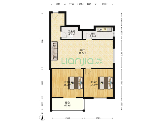 成熟社区，优质物业，好楼层，诚心出售-户型图