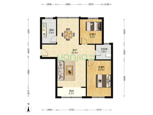 从幼儿园到高中师资充足，教学品质优.-户型图