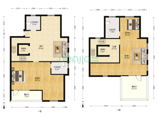 佳源都市紫园 3室1厅3卫 326平方