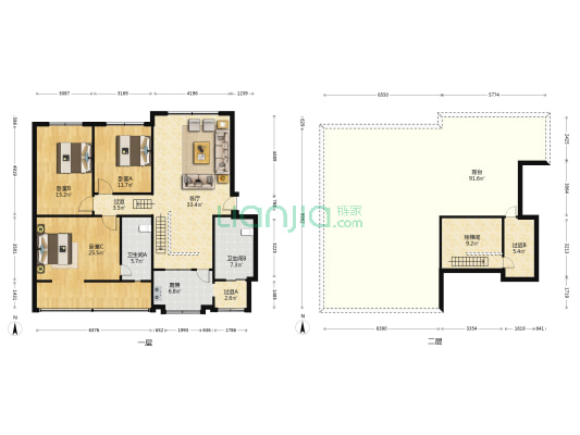 桂雅苑 3室1厅2卫 134平方