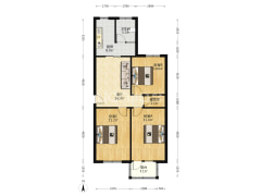 华北铝  南北通透   三居，急售-涿州华北铝业北院生活小区户型图