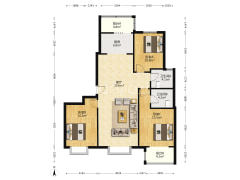 涿州城西 农大人才家园150平通透大三居中间楼层采光好-涿州涿州农大人才家园户型图