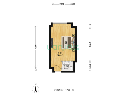 正和溪岸 1室0厅1卫 38平方
