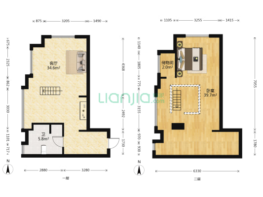 镜湖之星 1室1厅1卫 54平方