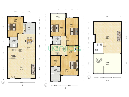 天祥尚府博墅 5室3厅3卫 165平方