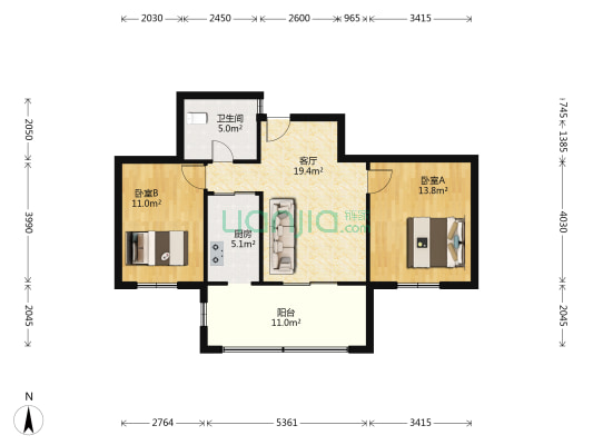 平南一村 2室1厅1卫 72平方
