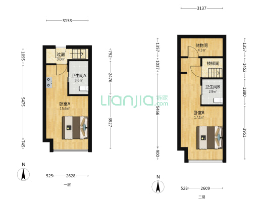 申花掬月 2室0厅2卫 35平方