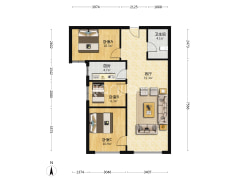 高铁东站，园林式住宅，房本满二，精装修-涿州鸿坤理想湾北区户型图