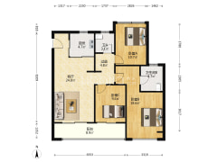 小区地理位置佳，次新小区，户型飞机户型-常熟铂珺花园户型图