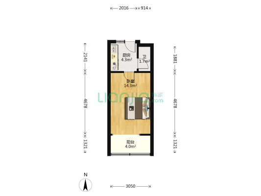 大众巷 1室0厅1卫 30平方