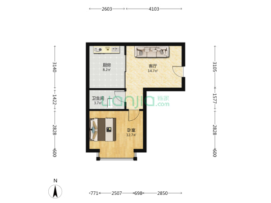 水岸花城，一线河景美宅诗意，标准现房，，即买即住-户型图