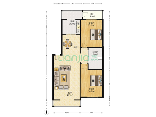 检察院小区 2室1厅1卫 121平方