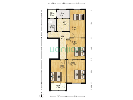 夏庄路67号 4室1厅1卫 86平方