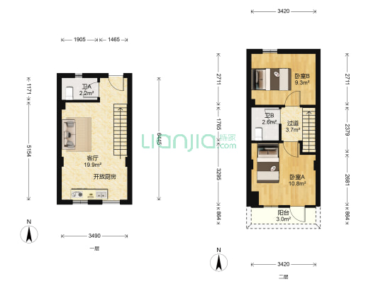 愉景湾 2室1厅2卫 31平方